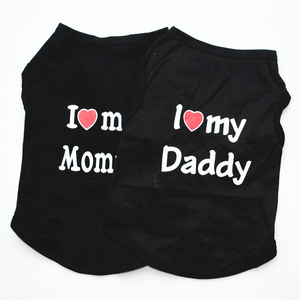 Chaleco Moderno para Perro, Fresco para el Verano, Ecológico, de Algodón y Poliéster, para Perros Pequeños, con Estampado, para Primavera, I <span class=keywords><strong>Love</strong></span> Mommy Daddy - Product Image 2