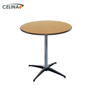 Celina جديد المنتجات التمثال 30 ''الخشب الرقائقي أعلى مزيف الخشب مصممة جولة الركيزة الفولاذ عالية أعلى طاولة مشروبات - Product Image 2