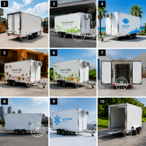 Remorques de camping réfrigérées avec 4 portes, remorque de <span class=keywords><strong>concession</strong></span>, remorque alimentaire mobile, remorque congélateur-réfrigérateur, remorque chambre froide - Product Image 2