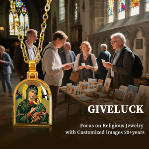 GIVELUCK kapı şekilli Gawu kutusu dini takı görüntü "bizim Perpetual yardım Lady" toptan için özelleştirilmiş desen - Product Image 6