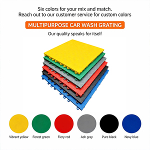 <b>Waterproof</b> Anti-Slip PP <b>Plastic</b> Interlocking <b>Floor</b> Tiles Removable Garage <b>Floor</b> <b>Mats</b> Durable Drainable Modular Flooring - Product Image 1