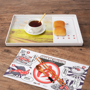 Bandeja desechable de papel mantel comedor Navidad personalizado restaurante platos manteles de papel menú impresión manteles individuales de papel - Product Image 3