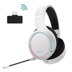 Grote Prijs 2.4G Draadloze Gamer Hoofdtelefoon X6 Pro Stereo Gaming PS5 Vr Headset Rgb Stereo Headsets Led Met Mic voor Laptop