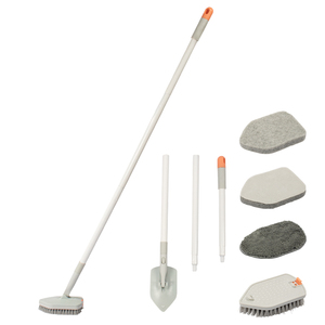 Juego de cepillos de suelo desmontables HOLAMOPA 3 cabezales esponja microfibra PP diseño duradero - Product Image 1