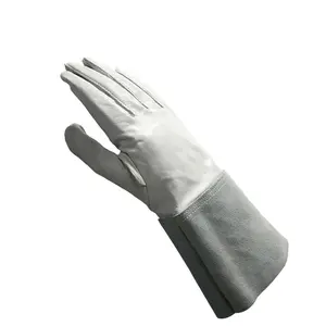 Our Factory Produces All Kinds Of Cowhide Lengthened Heat Insulation Welding Gloves