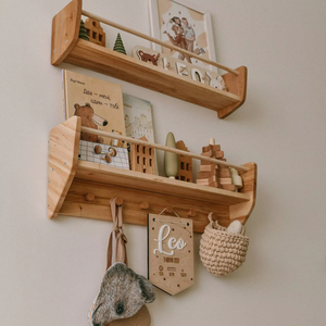 Scaffali per bambini moderni decorazioni murali <span class=keywords><strong>Montessori</strong></span> stanza dei bambini in legno galleggiante mensola ganci scuola materna Baby-Room decorazione bambino - Product Image 1