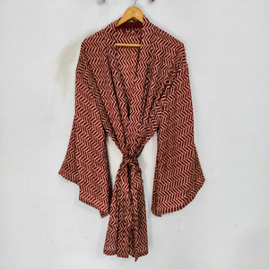 Bridel Silk Saree Patchwork <b>Kimono</b> Robe Bikini <b>Cover</b> <b>Up</b> Night Wear Long Robe, Handmade Indian Vintage Recycled Silk Sari <b>Kimono</b>, - Product Image 1
