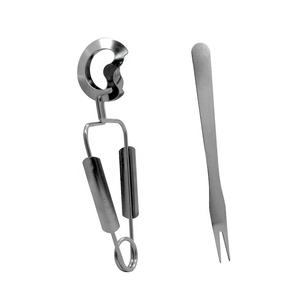 Ensemble de plaques d'escargot d'escargot en acier inoxydable portable <span class=keywords><strong>12</strong></span> <span class=keywords><strong>trous</strong></span> avec pince d'escargot et fourchette d'escargot pour la cuisine - Product Image 4