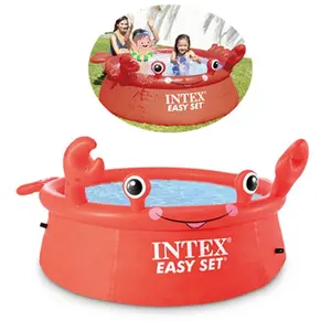 Intex 26100 6FT X 20IN HAPPY CRAB EASY SET POOL Inflatable Above Ground swimming pools For Kids