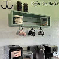 20Pcs Double Prong Under Kitchen Cabinet Shelf Ceiling Mug Hook Hanger