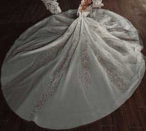 Robe de mariée blanche à la mode, haut de gamme, luxe, strass, robe de mariée africaine pour femmes, 2023 - Product Image 4