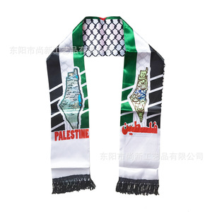 Sx757 disegna sciarpa in stile palestinese personalizzata regali arabi <span class=keywords><strong>Bandana</strong></span> palestina bandiera della mappa palestina sciarpa di raso - Product Image 3
