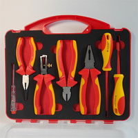 S672-7 SFREYA VDE 1000V Coffret d'outils isolés bicolore 7 pièces avec tournevis et pinces