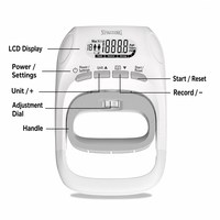 Alat Latih Kekuatan Genggaman Tangan Komersial 180Kg Dinamometer LCD Digital Jarak Genggaman Dapat Disesuaikan Alat Latih Otot Lengan Bawah Grosir
