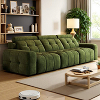 Sofá Cama Eléctrico Convertible Moderno Lawrence de Tela Chenille, Sofá Deslizante Reclinable Extensible para Sala de Estar, Pequeño y Grande