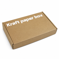 Boîte d'expédition en papier kraft ondulé recyclé, personnalisée et imprimée, pour petites entreprises, emballage cadeau pliable