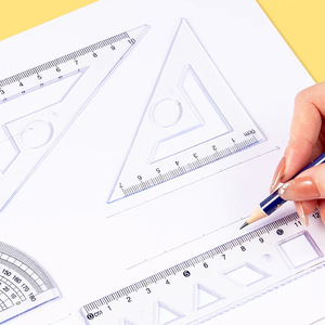 Colored Light Math <b>Set</b> 20Cm Ruler Protractor <b>Set</b> <b>Square</b> Student Geometry Tools For Elementary Middle School - Product Image 4