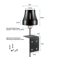 Antenne Puck Cellulaire Extérieure Omnidirectionnelle Étanche ABS à Gain Élevé 698-2700MHz avec Fixation par Vis pour Cabinets, Compatible 3G GSM 4G LTE