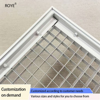 Grille de ventilation moderne en alliage d'aluminium à une ou deux couches, type œuf, pour climatiseur central, avec direction du vent réglable