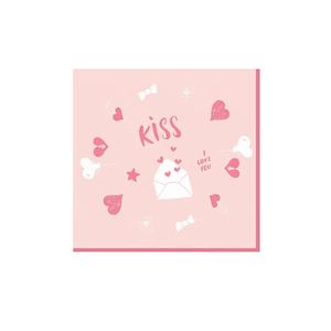 DAMAI - Juego de Vajilla Desechable de Papel con Diseño de Corazones, Color Rosa, para Fiestas de San Valentín - Product Image 3