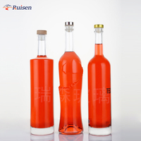 750ml 700ml Bouteille en verre pour liqueur Whisky Vodka Gin Spiritueux Échantillon gratuit Bouteille en verre 1000ml