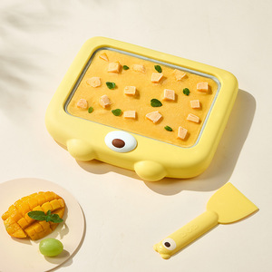 Homemade Yogurt Fried Ice <b>Maker</b> 24x22x4.4cm Manual Plastic Ice <b>Cream</b> <b>Maker</b> With 2 Scoops For Fruit Yogurt Dessert - Product Image 3