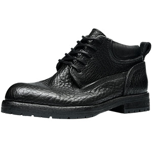 Botas de hombre de cuero de búfalo de alta gama, estilo británico moderno, versátiles y clásicas, zapatos de cuero genuino retro. - Product Image 5