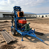 Machine de forage hydraulique portable diesel Liyo 150 22HP 25HP, mini-foreuse de puits d'eau de 100 à 150 m pour l'approvisionnement en eau des fermes