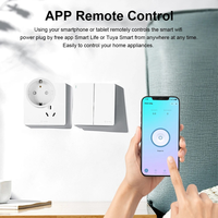 Prise intelligente WiFi EU 10A, prise WiFi à commande à distance, application Tuya Smart Life par Alexa Google Assistant pour la maison intelligente