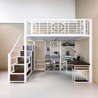Étagère de rangement Nouveau lit en fer de style chinois mural surélevé pour salon Petit appartement Modèle X-2122