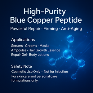 Productos químicos diarios GHK-Cu Cosméticos Materia prima Polvo de cobre azul para el crecimiento del cabello Reparación de la piel y curación de heridas - Product Image 2