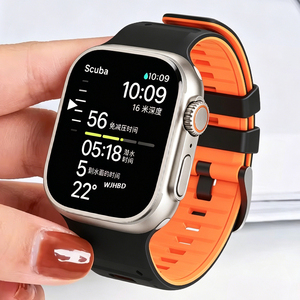Bracelet pour <span class=keywords><strong>Apple</strong></span> <span class=keywords><strong>Watch</strong></span> 49mm 44mm <span class=keywords><strong>45mm</strong></span> 46mm 42mm, bracelet de <span class=keywords><strong>sport</strong></span> en silicone souple, Iwatch Série 11 10 9 8 <span class=keywords><strong>7</strong></span> SE3 6 5 Ultra 3 49mm - Product Image 1