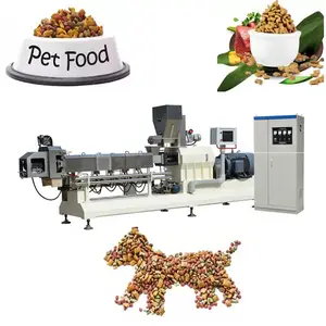 Große Kapazität und voll automatische Hundefutter Extrudierte Tiernahrung verarbeitung maschinen Pet Dog Dry Dog Food Machine