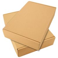 Boîte d'expédition pour ordinateur portable en carton ondulé avec poignée pour ordinateur portable jusqu'à 16 pouces, boîtes d'expédition sécurisées, emballage recyclable