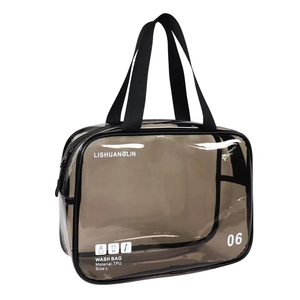 Portable Travel Go Out Beach <b>Toiletries</b> <b>Storage</b> Case High Color Value Dry Wet Separate PVC Zipper Double Handles Cosmetic Case - Product Image 3