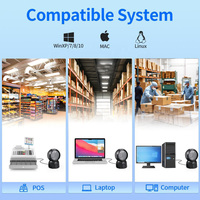 YJFIRST Lecteur de codes-barres 2D de bureau haute qualité pour tablettes, scanner omnidirectionnel de codes QR pour supermarchés, plateforme de lecture de codes-barres