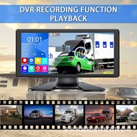Caméra HD 4K à écran tactile de 10,36 pouces pour camions, poids lourds, tracteurs ; Surveillance intelligente MP5 étanche avec infrarouge 170°