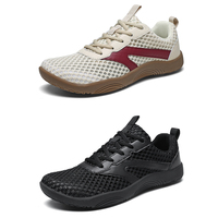 Chaussures de sport confortables pour hommes, personnalisables avec logo d'usine, en maille blanche unie, respirantes, à bout large, idéales pour l'entraînement (ODM)