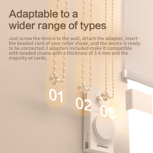 Zemismart vấn đề chủ đề được xây dựng trong pin mù điều khiển thông minh chuỗi hạt rèm động cơ ứng dụng Núm điều khiển bằng giọng nói sản phẩm nhà thông minh - Product Image 2