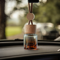 Nouveau diffuseur d'huiles essentielles mat personnalisable 2025 – Désodorisant d'ambiance aromathérapie en verre suspendu avec bouchon couronne pour voiture