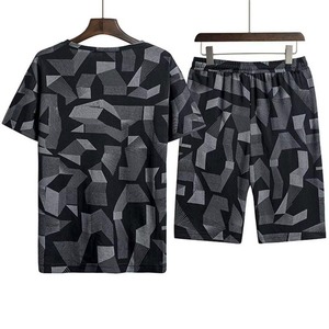 Haute demande sublimation impression à manches courtes tenue d'été ensemble coton respirant Sublimation imprimé High Street mens ensemble - Product Image 2