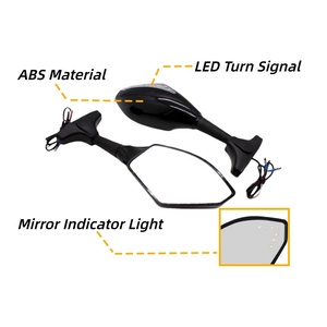 Nouveautés Rétroviseurs de <span class=keywords><strong>moto</strong></span> <span class=keywords><strong>avec</strong></span> <span class=keywords><strong>clignotants</strong></span> LED Matériel ABS Rétroviseurs indicateurs lumineux Rétroviseurs latéraux universels pour <span class=keywords><strong>moto</strong></span> - Product Image 2