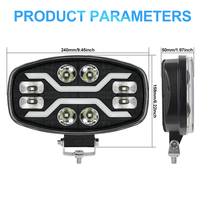 Lampe de camion LED de 9 pouces, feux de voiture, phare LED pour Jeep Grand Cherokee, barre de lampe tout-terrain LED sur le toit, 12v 24v, haute luminosité