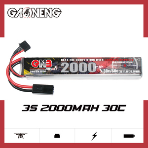 GNB GAONENG 2000MAH 3S 11.1V 30C 60C RC LiPo แบตเตอรี่แอร์ซอฟท์มินิทามิยะคอนเนคเตอร์ - Product Image 2