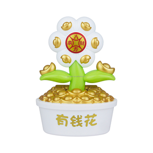 Flor de <span class=keywords><strong>Dinero</strong></span> Solar Automática, Flor de <span class=keywords><strong>Dinero</strong></span> Oscilante, Regalo Festivo, Decoración Creativa para Interiores de Automóviles, Artesanía de Plástico - Product Image 4