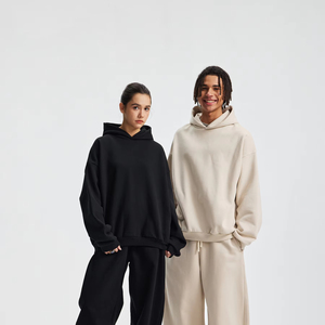Sudadera con Capucha Térmica Unisex XL 430G 100% Algodón, Otoño Invierno, Nueva Sudadera Básica de Color Sólido, Talla Grande, Cálida, con Bordado 3D - Product Image 2