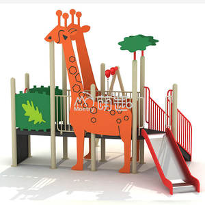 Moetry attrezzature per il divertimento all'aperto a tema giraffa altalena in metallo scivolo per le scuole aree residenziali strutture del parco per bambini - Product Image 2