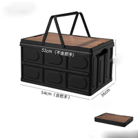 Boîte de rangement pliable portable 30L 50L pour camping en plein air, pique-nique, coffre de voiture, jouets et collations