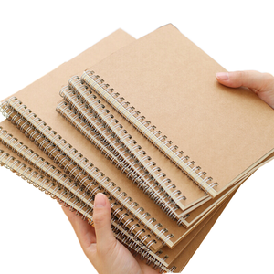 Wholesale <strong>Notebook</strong> of A6 A5 A4 Sizes Personalized Kraft <strong>Paper</strong> Spiral <strong>Notebook</strong> <strong>with</strong> Leather PVC Cover 100 Sheets Hardcover Style - Product Image 1