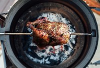 Auplex BBQ Tool Set 18-27 inch ring Grill Accessories Poulet Kamado Rotisserie avec moteur électrique